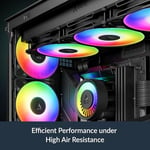 Arctic P14 Pro A-RGB (Siyah) - Güçlü Premium Fan, Y-Kablo Bölmeli 140 mm PWM Fan, 400-2500 RPM, 0 RPM <% 5 PWM, 5V Dijital RGB, Akışkan Dinamik Rulman - Siyah