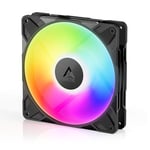 Arctic P14 Pro A-RGB (Siyah) - Güçlü Premium Fan, Y-Kablo Bölmeli 140 mm PWM Fan, 400-2500 RPM, 0 RPM <% 5 PWM, 5V Dijital RGB, Akışkan Dinamik Rulman - Siyah