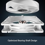 ARCTIC P14 Pro Ters A-RGB - Ters Hava Akışlı 140 mm Premium Fan, Y Kablo Bölücü ile PWM Fan, 400-2650 RPM, 0 RPM <% 5 PWM, 5V Dijital RGB, hidrodinamik Rulman, 4-Pin - Beyaz