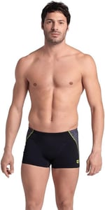 Arena Men's Arena Camo Kikko Swim Short Mayo, Black-Black Multi, 85