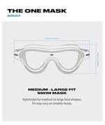 ARENA The One Mask Anti-Fog Schwimmmaske für Erwachsene, Schwimmmaske mit Großen Gläsern, UV-Schutz, Selbstjustierender Nasensteg, Orbit-Proof Dichtungen