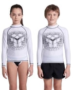 arena Unisex Jr Döküntü Yelek L/S Grafik Döküntü Koruyucu Gömlek Erkek Çocuk