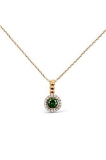 Argentum Concept 925 Ayar Gümüş Rose Yeşil Taşlı Minimal Set - S014302