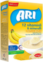 Arı Mama 12 Vitaminli 6 Mineralli Sütlü Muzlu,250 Gr