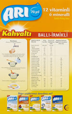 ARI Mama 12 Vitaminli 6 Mineralli Sütlü Ballı İrmikli Pirinçli,250 Gr - Seçenekler: 200 gr, 250 gr