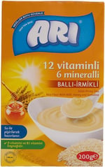Arı Mama Pirinç Unu 12 Vitaminli 6 Mineralli Sütlü Ballı İrmikli 200 Gr
