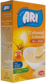 Arı Mama Pirinç Unu 12 Vitaminli 6 Mineralli Sütlü Ballı İrmikli 200 Gr