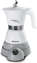 Ariete 1358 Moka Aroma – Elektrikli Kahve Makinesi, 2 – 4 Fincan İçin, 400 W, Otomatik Kapanma, 30°'de Sıcak Tutma Fonksiyonu, Beyaz