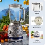 Ariete Capri Cam Smoothie Blender 0583/0C - 1000 Watt, 1,5 Litre Kapasiteli Cam Sürahi, Buz Kırma Fonksiyonu, 4 Paslanmaz Çelik Bıçak, Ani Parçalama Fonksiyonu