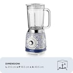 Ariete Capri Cam Smoothie Blender 0583/0C - 1000 Watt, 1,5 Litre Kapasiteli Cam Sürahi, Buz Kırma Fonksiyonu, 4 Paslanmaz Çelik Bıçak, Ani Parçalama Fonksiyonu