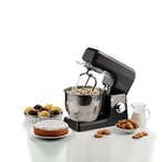 Ariete Gourmet Professional Mutfak Şefi Siyah 1598/02-7 Litre Geniş Hazne, Gurme Profesyonel Stand Mikser, Planet Yoğurma Makinesi, 1200 Watt, 6 Hız, Darbe Fonksiyonu, Sıçrama Önleyici Kapak