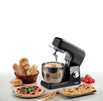 Ariete Gourmet Professional Mutfak Şefi Siyah 1598/02-7 Litre Geniş Hazne, Gurme Profesyonel Stand Mikser, Planet Yoğurma Makinesi, 1200 Watt, 6 Hız, Darbe Fonksiyonu, Sıçrama Önleyici Kapak