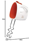 Ariete Mixy El Mikseri 1541/00 - Çırpma Teli, 250 Watt, Hamur Yoğurma, 5 kademeli Hız Ayarı, 2 Çırpıcı ve 2 Yoğurma Kancası