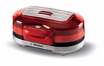 Ariete Party Time Hamburger Makinesi Kırmızı 0205/00 - Hamburger Maker, 1200 Watt, Çift Yapışmaz Plakalar, Aynı Anda Üst Plakada 2 Sandviç Ekmeği Isıtma, Alt Plakada Köfte Pişirme Özelliği