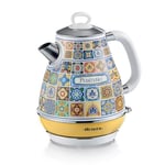 Ariete Positano Elektrikli Su Isıtıcı 1,7 Litre Kettle 2869/0P - Paslanmaz Çelik Gövde, Handmade Decoration, 2000 Watt, Otomatik Kapanma, 360° Kablosuz Taban