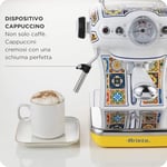 Ariete Positano Espresso Kahve Makinesi 1389/1P - Maxi Cappuccino Cihazı, Süt Köpürtme Başlığı, 850 Watt, 0,9 Litre Çıkarılabilir Su Tankı, Çıkarılabilir Damlama Tepsisi ve Bardak Tutucu