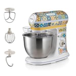 Ariete Positano Mutfak Şefi 1588/0P - 1200 Watt Stand Mikser, Hamur Yoğurma Makinesi, 2400 Watt'a Ulaşan Kilitli Motor, Paslanmaz Çelik 5,5 Litre Hazne, 3 Farklı Hazne İçi Aparat