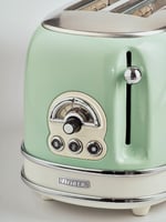 Ariete Vintage Ekmek Kızartma Makinesi 2 Dilim Yeşil 0155/14-810 Watt, Metal Gövde, 2 Dilim Kapasite, Buz Çözme, Isıtma, 6 Kızartma Ayarı, Kolay Temizlik, Çıkarılabilir Kırıntı Tepsisi