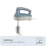 Ariete Vintage El Mikseri Mavi 1548/05-450 Watt, 5 Hız, Çırpma ve Yoğurma Başlıkları, Turbo Fonksiyonu