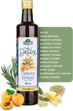Arifoğlu Detoks Sirkesi Kayısı Pulplu ve Sandaloz Sakızlı Sirke 500ml – İçilebilir | Detox Vinegar with Apricot Pulp and Sandalwood Gum 500ml – Drinkable