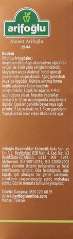 Arifoğlu Tatlı Badem Yağı (50 ml) - Seçenekler: 50 ml, 100 ml, 250 ml