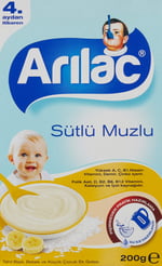Arılac Instant Ek Gıda Sütlü Muzlu 200 G - Seçenekler: 7 Tahıllı Gece, Sütlü Muzlu, Sütlü Pirinçli, 200 g...