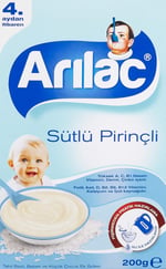 ARILAC Instant Ek Gıda Sütlü Pirinçli 200 G - Seçenekler: 7 Tahıllı Gece, Sütlü Muzlu, Sütlü Pirinçli, 200 g...