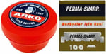 Arko Berber Tıraş Sabunu 150gram (Kase) & Perma-Sharp Ustura Jileti (100'lü Paket)