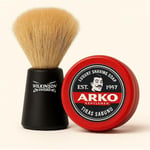 Arko Kase 150 gr Tıraş Sabunu + Traş Fırçası Vintage Editiontıraş Fırçası | Klasik Islak Tıraş Seti