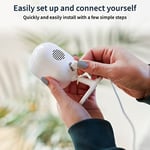 Arlo Essential İç Mekan Kamerası - Gizlilik Kalkanlı 1080p Video, Takılabilir, Gece Görüşü, 2 Yönlü Ses, Siren, Doğrudan WiFi Hub Gerekmez, Kablosuz Güvenlik, Beyaz - VMC2040
