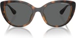 Armani Exchange A|X Kadın Ax4111su Evrensel Fit Kedi Gözü Güneş Gözlüğü, Parlak Havana/Koyu Gri, 54 mm