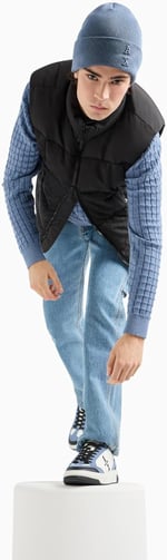 Armani Exchange Logolu Regular Fit Dik Yaka Fermuarlı Yelek Erkek YELEK 6DZQL1 ZN5GZ 1200
