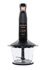 Arnica Panna Siyah Blender Seti, 1200 W, 1.3 L Hazne, Paslanmaz Çelik Bıçak, Siyah