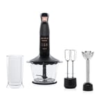 Arnica Panna Siyah Blender Seti, 1200 W, 1.3 L Hazne, Paslanmaz Çelik Bıçak, Siyah