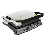 Arnica Tostit Maxi İnox Granit Izgaralı Tost Makinesi, 2000 W, Paslanmaz Çelik, Aynı Anda 6 Tost, Gri
