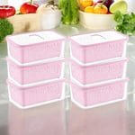 Arsimo 6'lı Süzgeçli Fresh Saklama Kabı Seti 1.6 Lt Plastik Saklama Set 6 Adet
