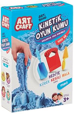 Art Craft 03691 Aksesuarlı Kinetik Oyun Kumu, Mavi, 1000 gr