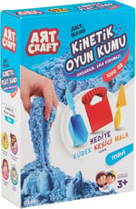 Art Craft 03691 Aksesuarlı Kinetik Oyun Kumu, Mavi, 1000 gr