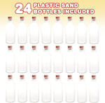 ArtCreativityTM Mantarlı Plastik Kum Sanatı Şişeleri - Kum Sanatı için 24-2 Oz Şeffaf Konteyner Paketi, Şişede Mesaj, Düğün Davetiyeleri, Çocuklar için Eğlenceli Sanat ve El Sanatları Malzemeleri - Ku