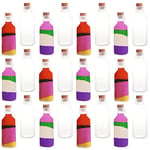 ArtCreativityTM Mantarlı Plastik Kum Sanatı Şişeleri - Kum Sanatı için 24-2 Oz Şeffaf Konteyner Paketi, Şişede Mesaj, Düğün Davetiyeleri, Çocuklar için Eğlenceli Sanat ve El Sanatları Malzemeleri - Ku