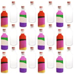 ArtCreativityTM Mantarlı Plastik Kum Sanatı Şişeleri - Kum Sanatı için 24-2 Oz Şeffaf Konteyner Paketi, Şişede Mesaj, Düğün Davetiyeleri, Çocuklar için Eğlenceli Sanat ve El Sanatları Malzemeleri - Ku
