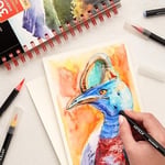 Arteza Sulu boya kağıdı boyama bloğu 3'lü set, her sulu boya bloğu için 30 yaprak 13,9 cm x 21,6 cm, 300 g/m² soğuk preslenmiş asit içermeyen sulu boya kağıdı, sulu boya ve karışık medya için