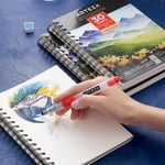 Arteza Sulu boya kağıdı boyama bloğu 3'lü set, her sulu boya bloğu için 30 yaprak 13,9 cm x 21,6 cm, 300 g/m² soğuk preslenmiş asit içermeyen sulu boya kağıdı, sulu boya ve karışık medya için