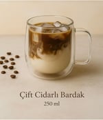 ARVALE 4 Adet Berri Çift Cidarlı Isı Koruma Özellikli Kupa Bardak Kahve Fincanı Set