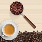 ARVALE 4’lü Ahşap Saplı Ölçü Kaşığı Seti – 250/125/80/60 ml Paslanmaz Metal