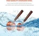 ARVALE 4’lü Ahşap Saplı Ölçü Kaşığı Seti – 250/125/80/60 ml Paslanmaz Metal