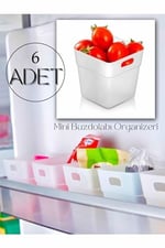 ARVALE 6'lı Buzdolabı Kapak İçi Düzenleyici Organizer Buzdolabı ve Banyo Organizeri 6 Adet