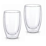 ARVALE Çift Cidarlı Cam Kupa Ev Ofis Fincanı Isı Yalıtımlı Kulplu Cam Bardak (2 Adet 500 ml) - Seçenekler: 2 Adet Main 250 ml, 2 count Helsinki 250 ml...