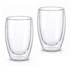 ARVALE Çift Cidarlı Cam Kupa Ev Ofis Fincanı Isı Yalıtımlı Kulplu Cam Bardak (2 Adet 500 ml) - Seçenekler: 2 Adet Main 250 ml, 2 count Helsinki 250 ml...