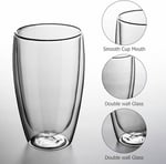 ARVALE Çift Cidarlı Cam Kupa Ev Ofis Fincanı Isı Yalıtımlı Kulplu Cam Bardak (2 Adet 500 ml) - Seçenekler: 2 Adet Main 250 ml, 2 count Helsinki 250 ml...